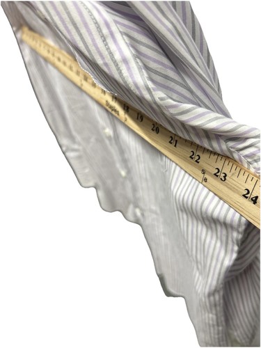Canali Oberhemd - Herren 41 / 16 - Langarm lila gestreift Made in Italy - Bild 10 von 14