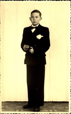 RPPC~young boy~First Communion~1932~Haguenau France~EDOUARD KERN son ROBERT