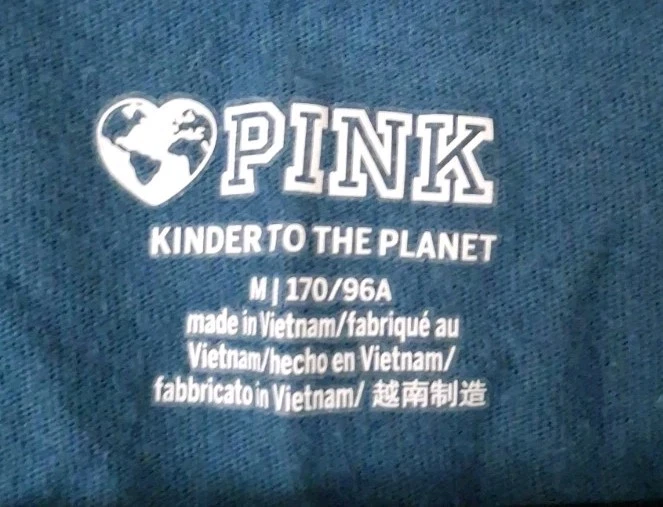 Victorias Secret Pink T Shirt w/Pocket Size M, Teal Blue - Image 3 of 3