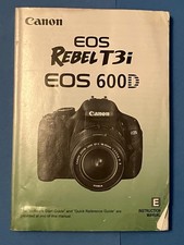 EOS Canon Rebel T3i , EOS 600D Instruction Manual