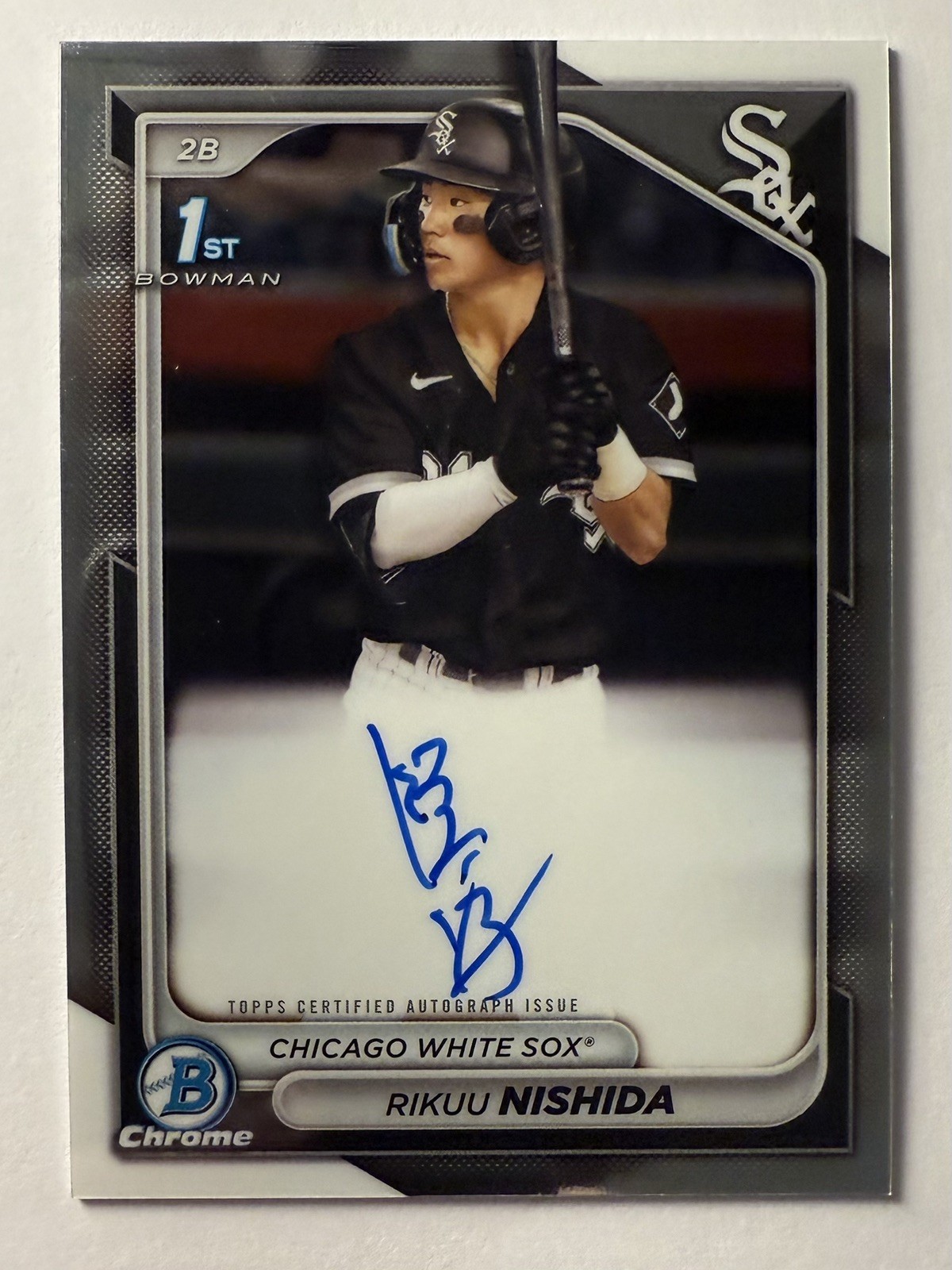 2024 Bowman Chrome Rikuu Nishida Auto #CPA-RN 1st White Sox Rookie RC Japan 🇯🇵