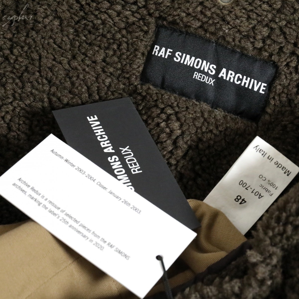 RAF SIMONS ARCHIVE REDUX 03AW CLOSER period Peter Saville
