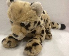 Fao Schwarz Cheetah Plush Realistic 18" Stuffed Animal Laying Down