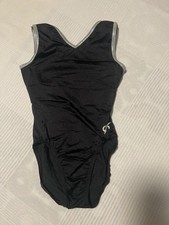 GK Gymnastics Leotard Size AS Black/Silver