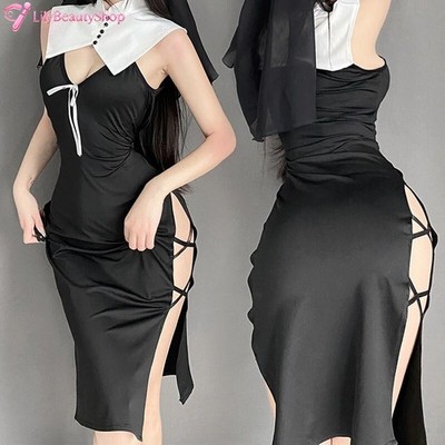 Sexy Lingerie Women Nun Role Play Maid Cosplay Costume Nurse Uniform Night Dress