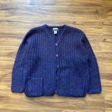 Vintage 80s Purple Mohair Cardigan Size XS