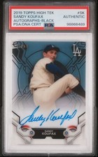 2019 TOPPS HIGH TEK BLACK SANDY KOUFAX AUTO /50 DODGERS #SK AUTHENTIC PSA
