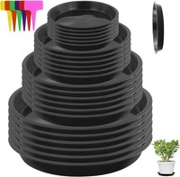 24 StüCk Blumentopf Untersetzer Blumenuntersetzer Rund Plastik Pflanzen