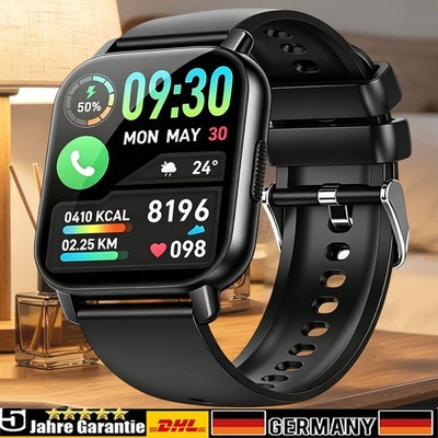 Smartwatch Damen mit Telefonfunktion Sprachassistent Schrittzähler Fitnessuhr
