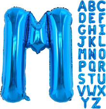 40 Inch Large Blue Letter Mballoons Giant Alphabet Letter Balloons,Foil Mylar Bi