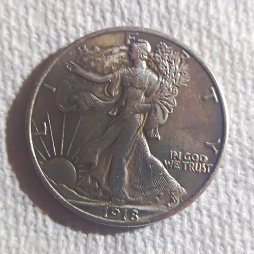 Photo of a 1918-P Walking Liberty Half Dollar from an eBay listing that sold on Jul 18, 2026