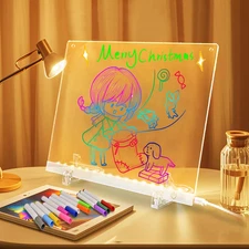 LED Note Board with Colors 12-Color Illuminated Acrylic Drawing Board - Dry-Eras