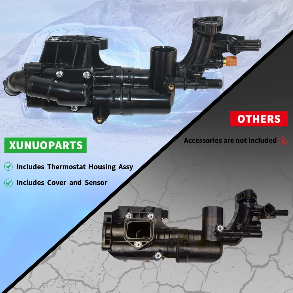 Conjunto de carcasa de termostato para Kia Sorento 2011-2017 2011-2018 Kia Sedona 3,3 L Foto 4 de 4