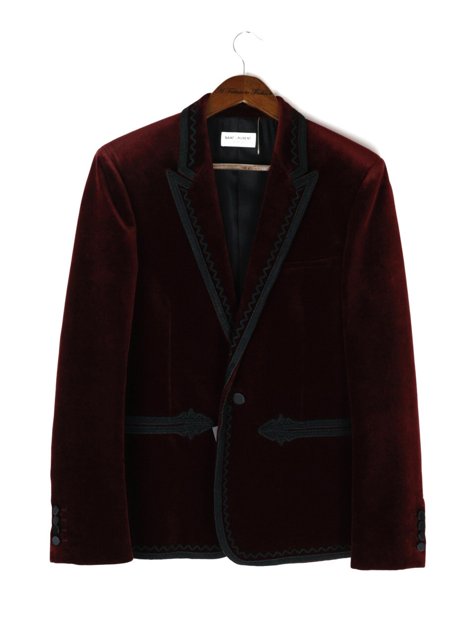 Giacca blazer western in velluto Saint Laurent