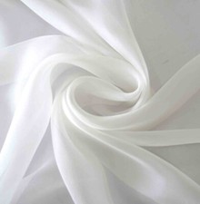 100% Silk Chiffon Dyed Fabric DIY Dress Skirt Tops Scarf Shawl Eveningwear GSM26