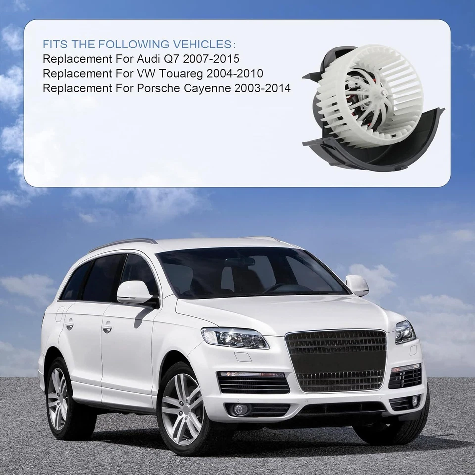 Ventilador de motor soplador calentador de aire acondicionado para 07-15 Audi Q7 Porsche Cayenne VW Touareg 700262 Foto 2 de 4
