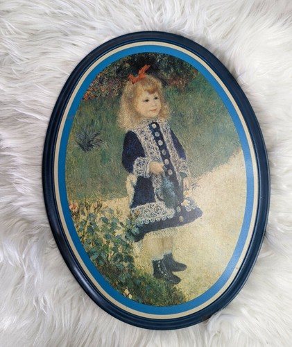 Renoir Metal Wall Art anni 70 ragazza annaffiatoio montaggio decorazione replica Ohio Co vintage - Foto 1 di 8