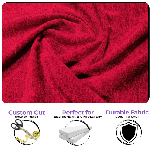 Crimson Course Satin Weave Fabric - Upholstery, Cushions, Curtains and more...! - Picture 2 of 4