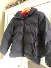  Navy Blue Fleece Lined Padded Puffer Coat Size 7