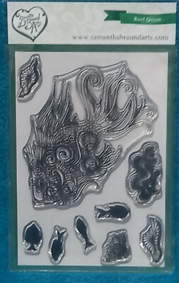 Riffkönigin - Samantha Braund Arts Briefmarken - 9 Briefmarken - A6 - Fisch Meer Korallenriffe