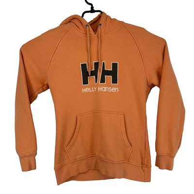 Helly Hansen Hoodie Damen Medium Orange Pullover Sweatshirt Bestickt Pulli