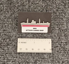 US Navy Attack Cargo Ship AKA Enamel Lapel Pin - Amphibious Navy