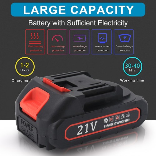 2 Battery 21V Cordless Drill Combi Driver High Power Electric Screwdriver Set UK - Picture 12 of 13