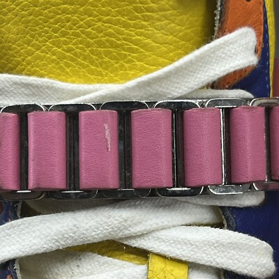 Versace Spring 2015 Sneakers Men’s 10 US, 43 EU‎ Yellow Pink Leather Zip Strap Versace Spring 2015 Sneakers Men main image 2