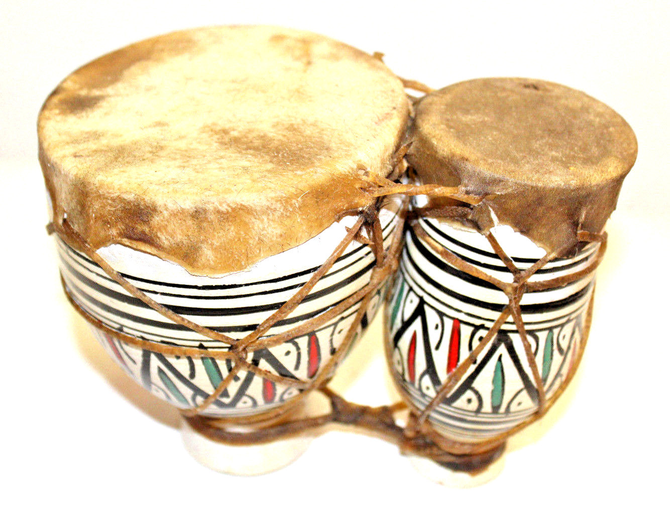 Moroccan Bongos Authentic Drum Wholesale Lot of 4 Handmade Percussion