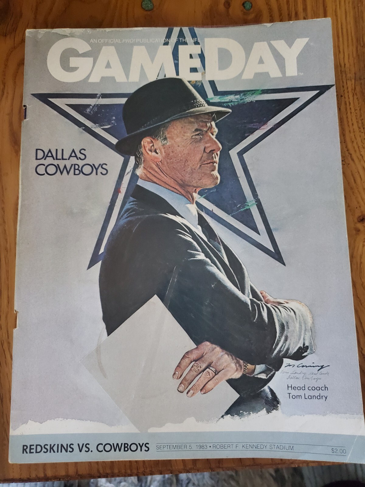 1983 Dallas Cowboys Vs Redskins Kennedy Stadium Vintage Gameday Magazine Tom...