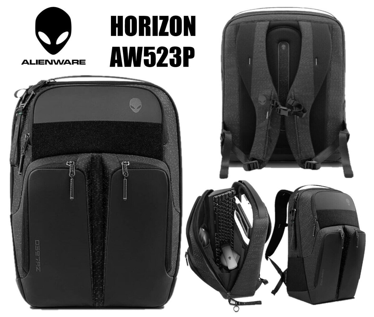 alienware 17.3 inch laptop backpack 17-inch Horizon Commuter free carrying with the padded and contoured S shaped adjustable shoulder Dell Alienware M15/m17 Pro Backpack