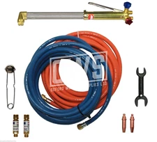 GAS WELDING & CUTTING KIT for Propane / Oxygen - No Regulators