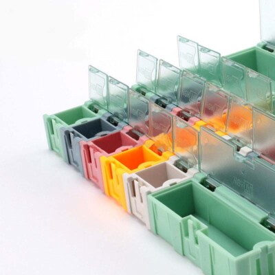 MINI Colored Plastic Storage Boxes Object Electronic Component SMD kit Assembly