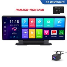 4G Dashcam Car Dual Lens WIFI GPS Android 8.1 DVR Rearview Mirror Video Recorder