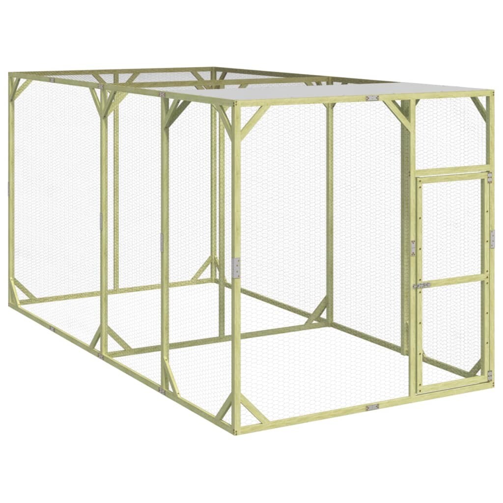 BD - BD Gallinero madera maciza de pino impregnada 200x400x200 cm
