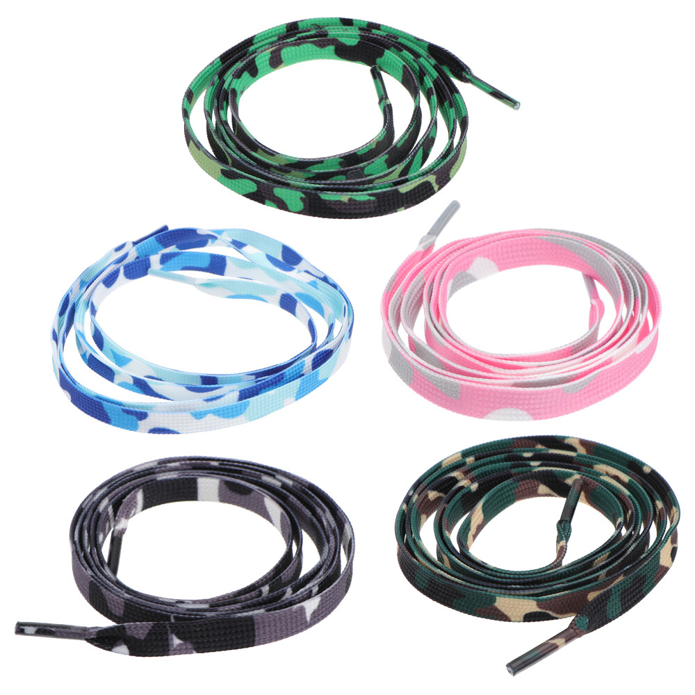 APL 5 pezzi lacci sfumati arcobaleno lacci piatti poliestere lacci di ricambio