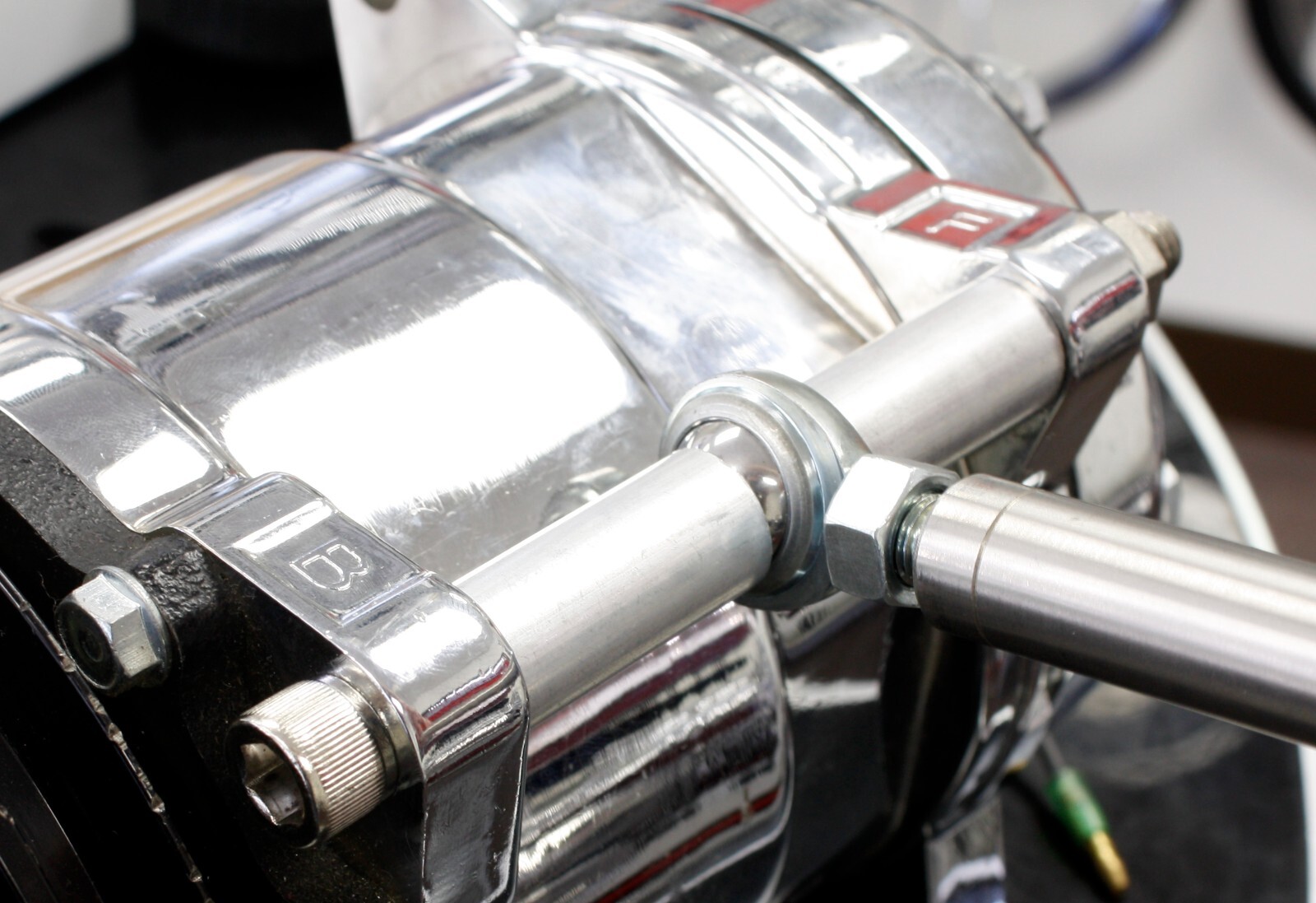 Polished Aluminum Small Block Chevy Air Conditioning Bracket Short