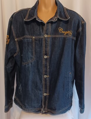 COOGI Mens Denim Jean Jacket Embroidered Logo 3XL | eBay