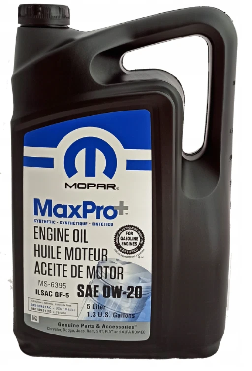 MOPAR 0W-20 5L 68218951CA CHRYSLER JEEP DODGE