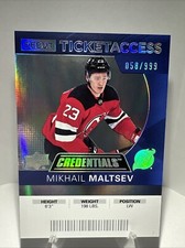 Mikhail Maltsev 2020-21 Upper Deck Credentials Debut Ticket Access /999 #73