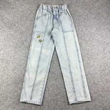 Mother Superior Springy Ankle Jeans Womens 24 Artsy Honey Bees Elastic Waist*