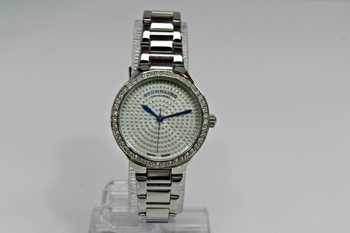 Nuevo Reloj Suizo Stuhrling Symphony Pequeño Acero Inoxidable Cristales Blancos 683.01 - Imagen 5 de 9