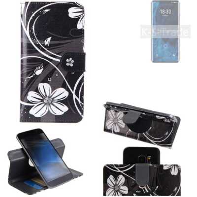 Für Meizu 18s Pro 360° Schutz Hülle Wallet Case Design Blumen