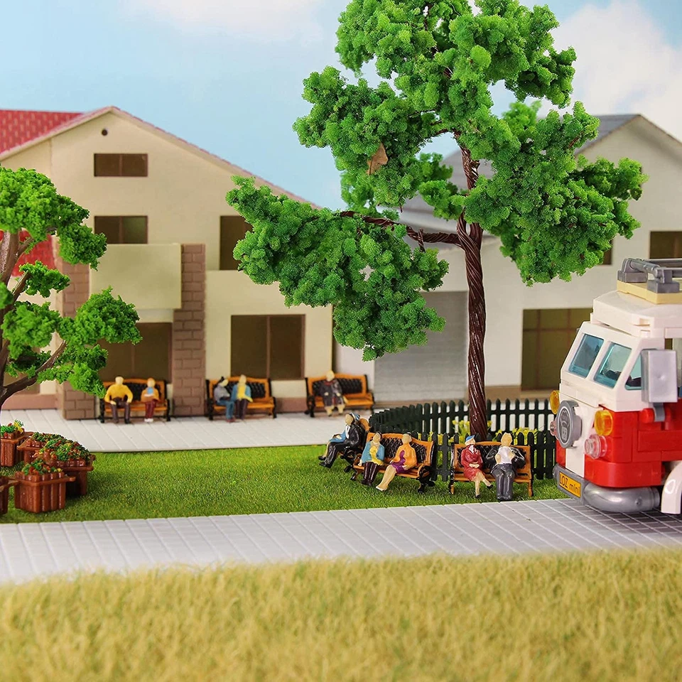 50 Pcs 1:87/ HO Scale People Figurines Set - Tiny Sitting and Standing Delicate - Image 4 of 4