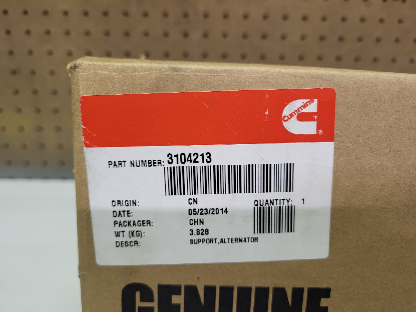 QSM / ISM / M11 Alternator Support Bracket Cummins # 3104213 Ref 