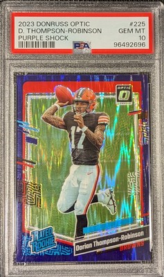 2023 Donruss Optic Purple Shock Dorian Thompson Robinson #225 PSA 10