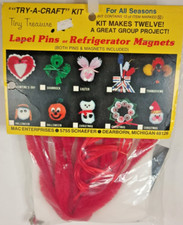 Merri Mac Valentine Heart Magnet or Lapel Pin Ornament MAKES 12 Kit