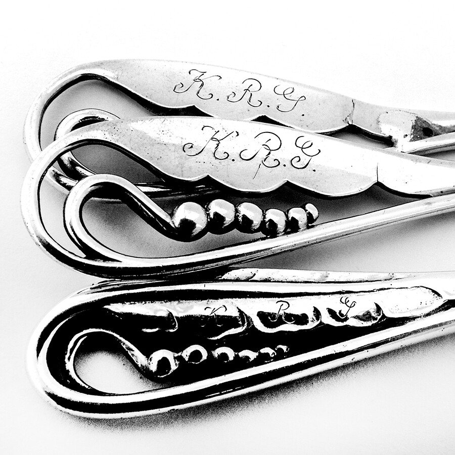 Georg Jensen Blossom 3 Piece Youth Set Sterling Silver Mono | eBay