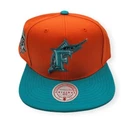 Mitchell & Ness Florida Marlins Hometown Coop Orange/Teal Adjustable Snapback