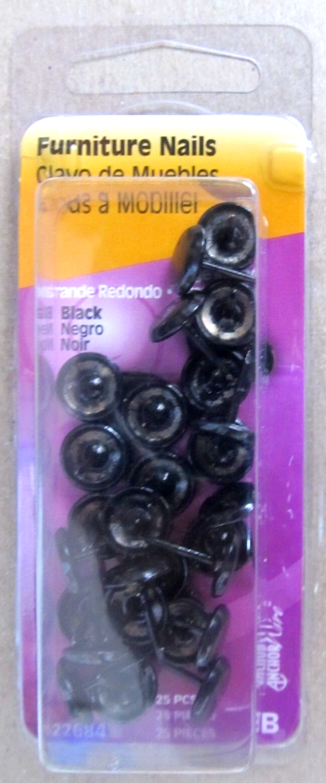 Hillman Upholstery Tack/Furniture Nails Black 122684 NEW 25pcs eBay